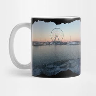 Photography Sunset by the ocean city in USA design carousel Mug